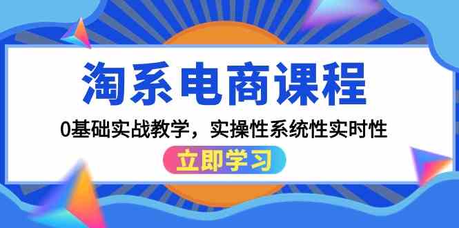 淘系电商课程,0基础实战教学,实操性系统性实时性(15节课)-小白项目分享网